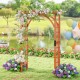 Garden archway trellis with floral decor, perfect for outdoor weddings and climbing plants, featuring sturdy lattice.