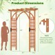 Garden archway trellis with lattice side panels, 63" height, perfect for climbing plants and outdoor wedding decor.