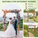 Elegant 7 feet wooden garden arbor with lattice side panels, perfect for weddings and garden entrances.