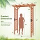 Garden wooden high arbor arch with lattice side panels, 7 feet tall, perfect for pathways or garden entrances.