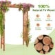7 feet garden wooden high arbor arch made of durable fir wood, perfect for supporting climbing plants in outdoor spaces.