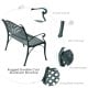 40-inch outdoor aluminum garden bench with antique style, solid legs, and weatherproof design for patios and gardens.