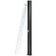 Adjustable outdoor shower with solar heating, 7.2 ft tall, PVC construction, and rotating shower head for easy use.
