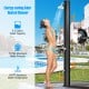 Adjustable outdoor solar shower with 9.3-gallon capacity, eco-friendly PVC construction, and rotating shower head for.