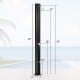 Adjustable outdoor solar shower with 7.2 ft height, PVC construction, and unique rotating shower head for eco-friendly.