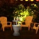 Brown 3 in 1 patio rattan cooler bar table with retractable tabletop, 8-gallon capacity, perfect for outdoor gatherings.
