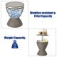 8-gallon patio rattan cooler bar table with retractable tabletop, weather-resistant for pool parties and barbecues.
