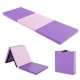Purple octagon tumbling mat set features a tri-fold design with high-density foam for gymnastics and fitness training.