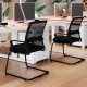 Office guest chairs with breathable mesh back and lumbar support, ideal for home office or waiting areas.