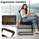 Office guest chair with breathable mesh back, built-in lumbar support, and comfortable armrests for waiting areas.