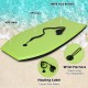 Lightweight bodyboard with EPS core, XPE deck, and HDPE slick bottom, featuring a leash for safety at the beach or pool.