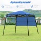 Portable 7 x 7 feet blue canopy tent with adjustable height, sturdy steel frame, ideal for outdoor activities and.