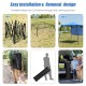 Adjustable 7 x 7 feet blue portable canopy tent shown in three installation steps, ideal for outdoor activities and.