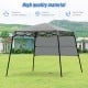 Adjustable 7 x 7 feet gray portable canopy tent with sturdy steel frame, ideal for outdoor activities and easy.