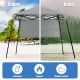 Adjustable 7 x 7 feet portable canopy tent in gray, featuring a sturdy frame and weather-resistant design for outdoor.