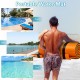 Portable 3-layer tear-proof water mat in orange, ideal for lakes and pools, offers buoyancy and easy storage.