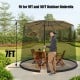 Outdoor umbrella table screen net for 9-10 ft umbrellas, featuring adjustable drawstring and zippered entrance for easy.