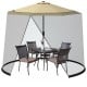 9-10 ft outdoor umbrella table screen net with mesh design, lightweight for easy installation, protects against insects.