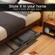 Gray folding textilene chair set with steel frame, ideal for outdoor camping and easy to store under the bed.