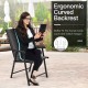 Gray folding textilene chair with ergonomic curved backrest, perfect for outdoor camping and gatherings.