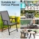 Gray folding textilene chair from a 4-pack set, featuring a sturdy steel frame, perfect for outdoor camping and.