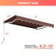 Retractable 8 x 6.6 feet patio awning in coffee color with manual crank, suitable for outdoor shading and UV protection.