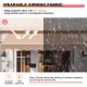 Retractable 10 x 8.2 feet awning in beige, featuring durable 280g polyester fabric and manual crank handle for easy.