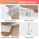 Detail of the 10 x 8.2 feet retractable awning showing reinforced joints and functional hook for easy operation.