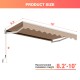 Retractable 10 x 8.2 feet awning in beige with manual crank handle, ideal for outdoor shading over 8.2'-10' walls.