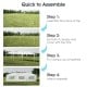 Step-by-step assembly guide for the 10 x 30 feet outdoor canopy tent with removable sidewalls and doorways.