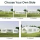 10 x 30 feet outdoor canopy tent with 6 removable sidewalls, featuring large church windows, ideal for events and.