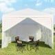 10 x 30 feet outdoor canopy tent with removable sidewalls, set up for events in a grassy area, featuring two doorways.