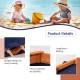 Hexagon wooden cedar sand box with seat boards, designed for kids, featuring bungee cover and firm stability for.