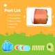 Inflatable kids bounce house with carrying bag, ground stakes, and blower for indoor or outdoor fun.