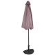9' half round patio umbrella in stylish color, designed for UV protection and outdoor comfort, without weight base.