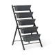 5-tier raised garden bed with durable PP planters and iron frame, perfect for growing flowers and vegetables.