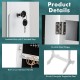 Lockable door with 2 keys, durable steel hinges, and sturdy triangular feet for the white jewelry cabinet armoire.