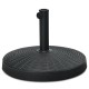 49 lbs patio resin umbrella base stand with imitation rattan style, suitable for outdoor use and stability in windy.