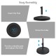 49 lbs patio resin umbrella base stand with easy assembly instructions for stability in outdoor settings.