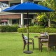 Patio resin umbrella base with wicker style, 22 lbs, enhancing outdoor aesthetics in gardens and backyards with.