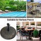 22Lbs patio resin umbrella base with wicker style, durable and waterproof, perfect for poolside and outdoor use.