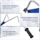 Adjustable 21 feet aluminum snow roof rake with wheels, featuring a wide head cutter and non-slip handle for easy use.