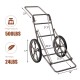 Folding deer game cart with large 17" wheels, heavy-duty steel frame, and 500 lbs capacity for outdoor use.