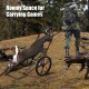Larger Capacity Folding Deer Game Cart with large 17" wheels and heavy-duty steel frame for transporting game.