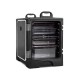 81-quart insulated food pan carrier in black with a revolving door, designed for safe food transport and optimal.