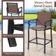 Outdoor counter height bar stool with breathable mesh fabric, sturdy metal frame, and ergonomic support for backyard.
