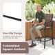 Outdoor counter height bar stool with breathable mesh fabric, anti-slip footrest, and sturdy metal construction for.