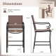 Counter height bar stool set of 4 with breathable mesh fabric, sturdy metal frame, and 330 lbs weight capacity for.