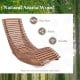 Outdoor acacia wood rocking chair with slatted seat and high back for stable, durable relaxation in your backyard or.