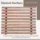 Widened slatted surface of the outdoor acacia wood rocking chair, promoting ventilation for comfortable relaxation.